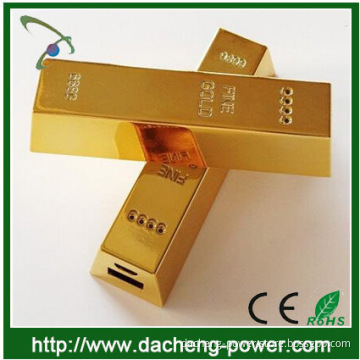 Best selling Gold Bar Bullion design power bank 2600mah power bank charger for gift market